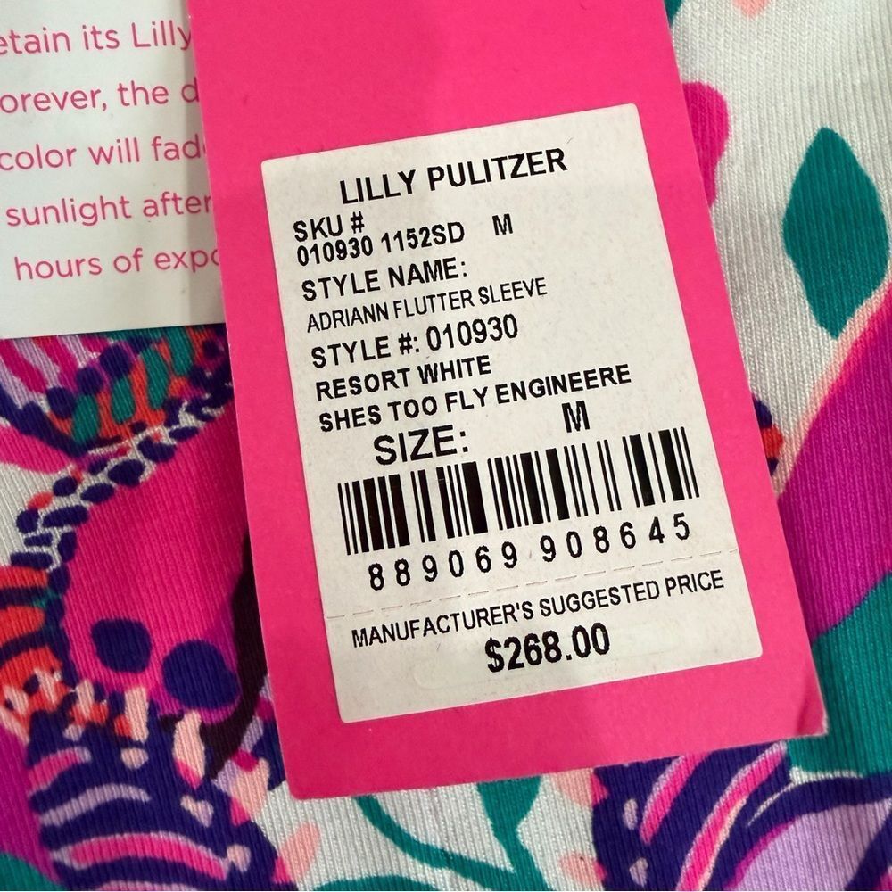 NWT Lilly Pulitzer Adriann Flutter Sleeve Maxi Dress Size Medium - Picture 6 of 15